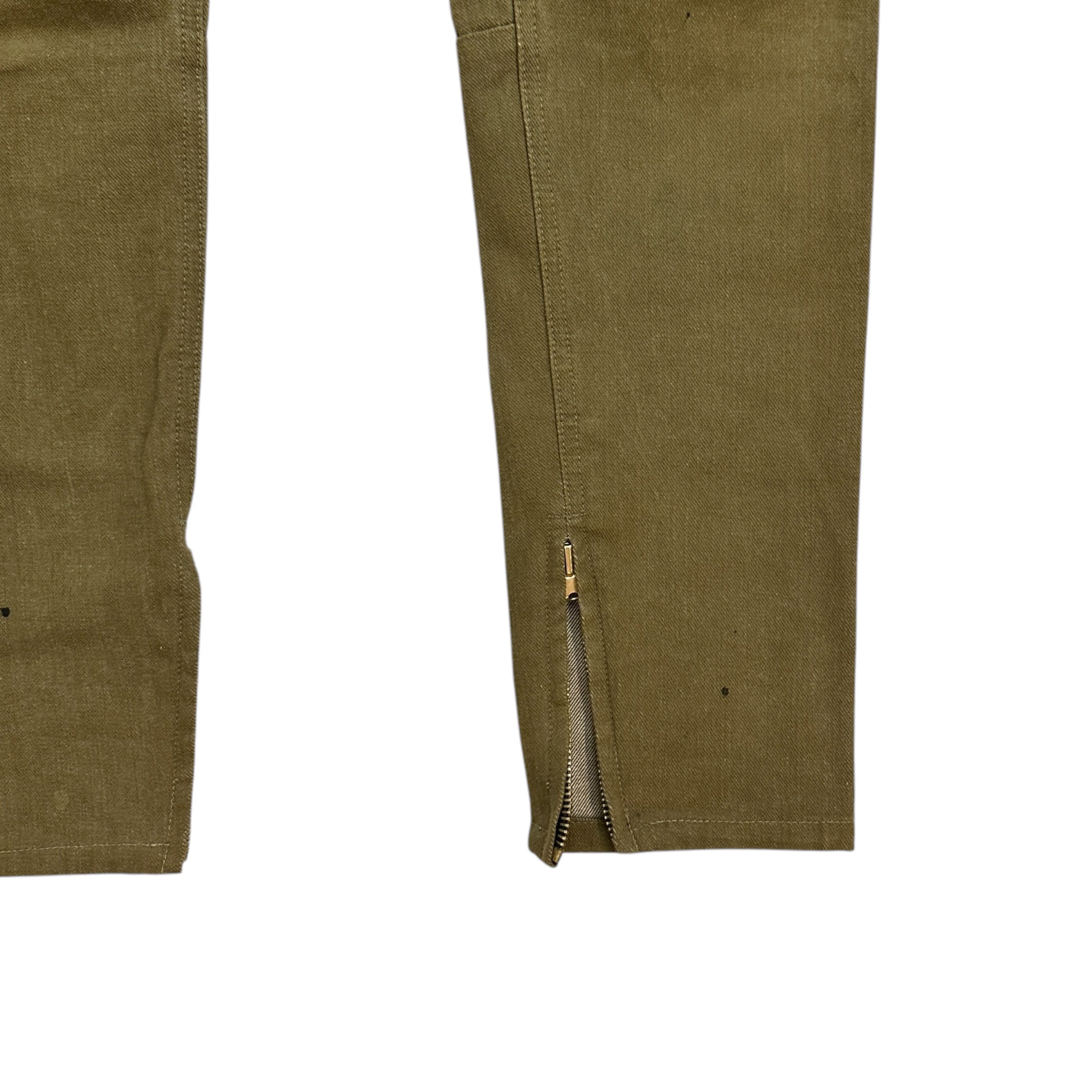 Fear Of God Denim Olive Zipper Jeans