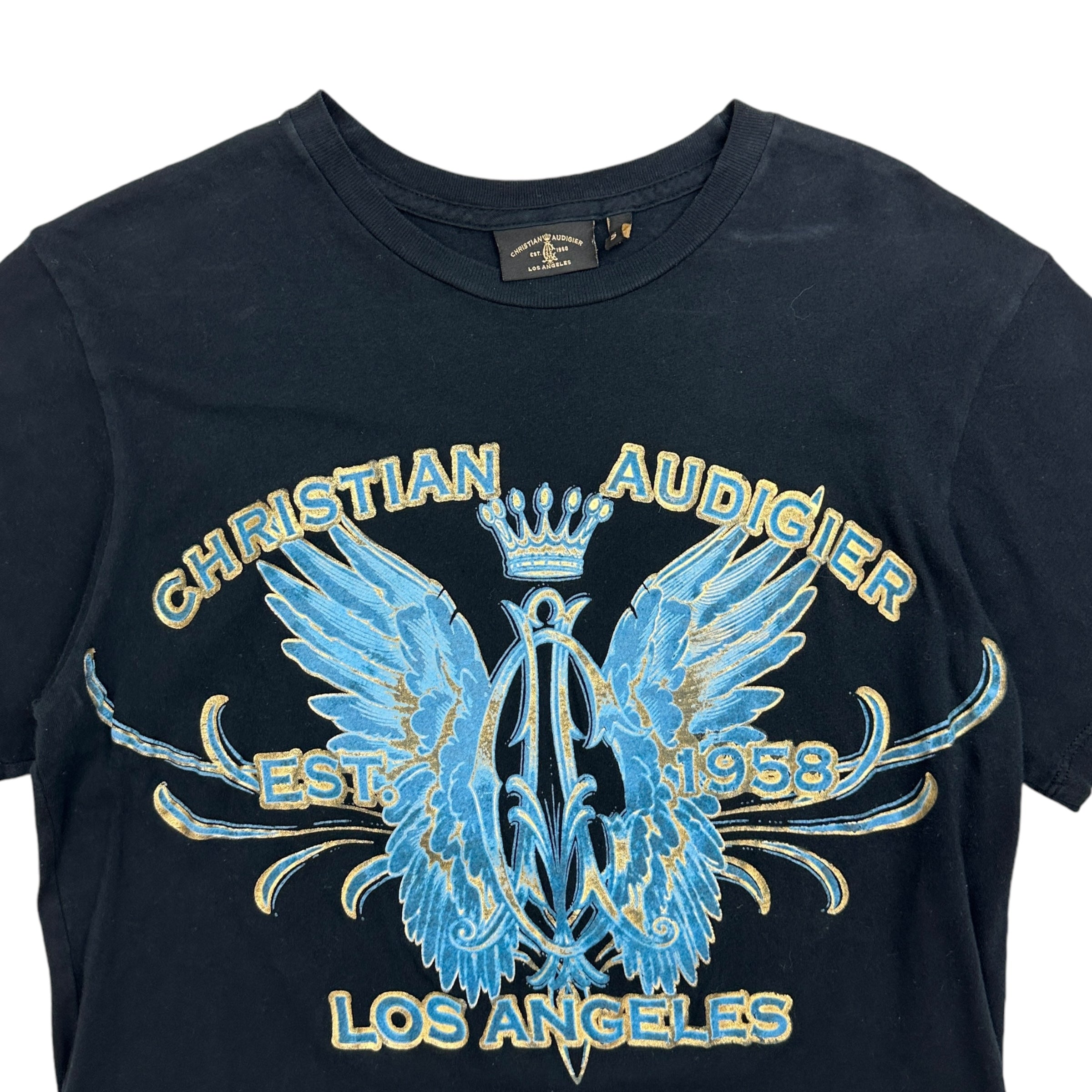 Vintage Y2K Christian Audigier Los Angeles Tee Black