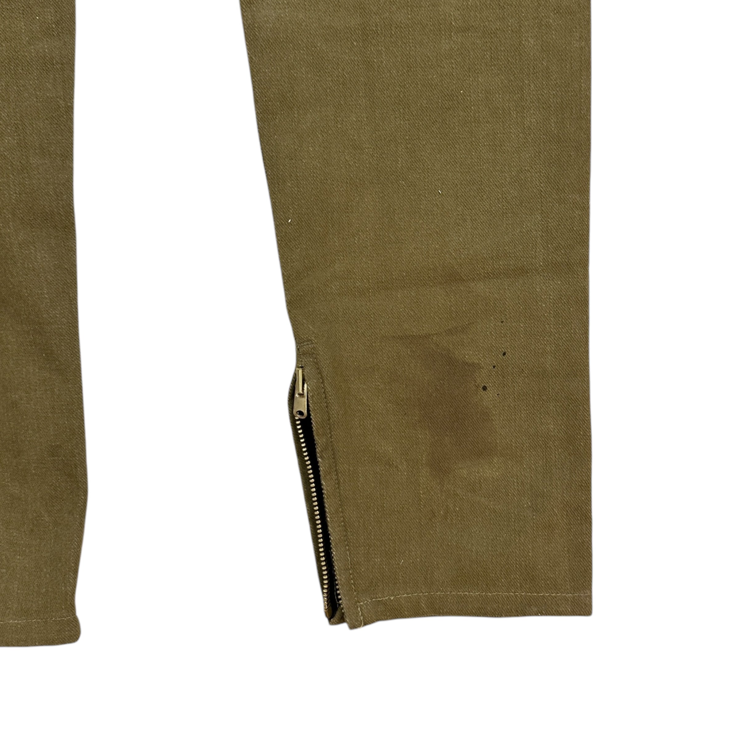 Fear Of God Denim Olive Zipper Jeans