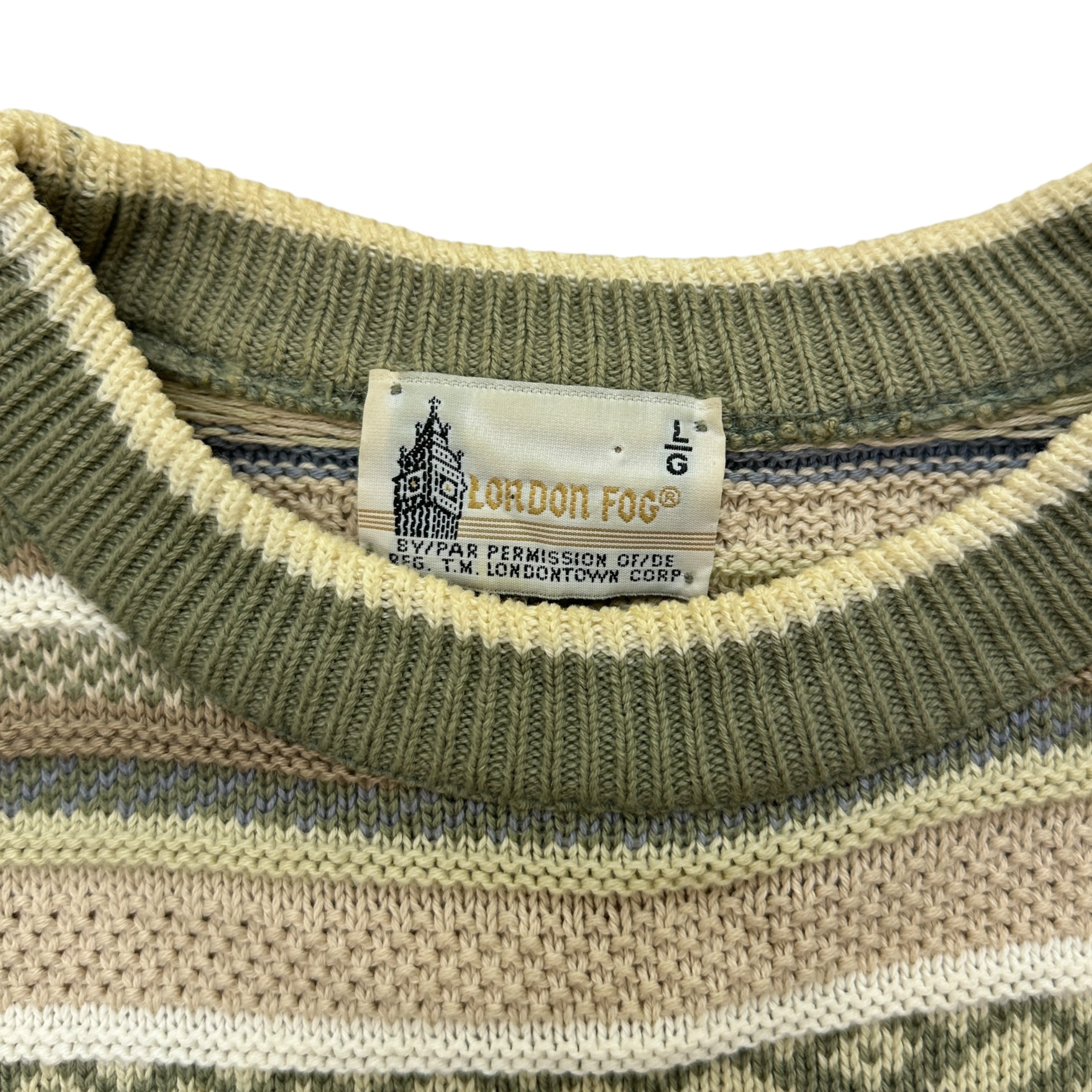 Vintage London Fog 3D Knit Sweater