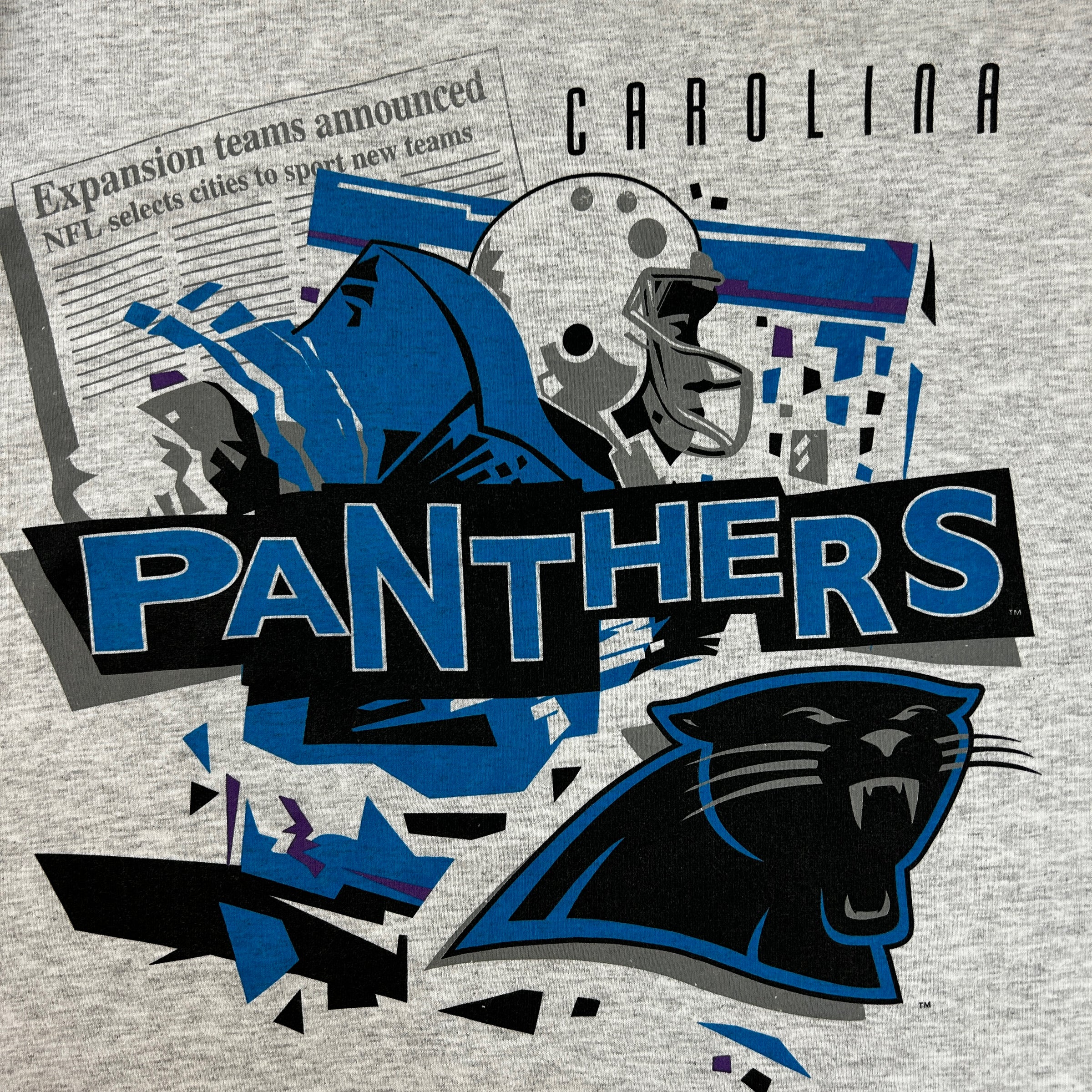 Vintage Carolina Panthers Tee Grey