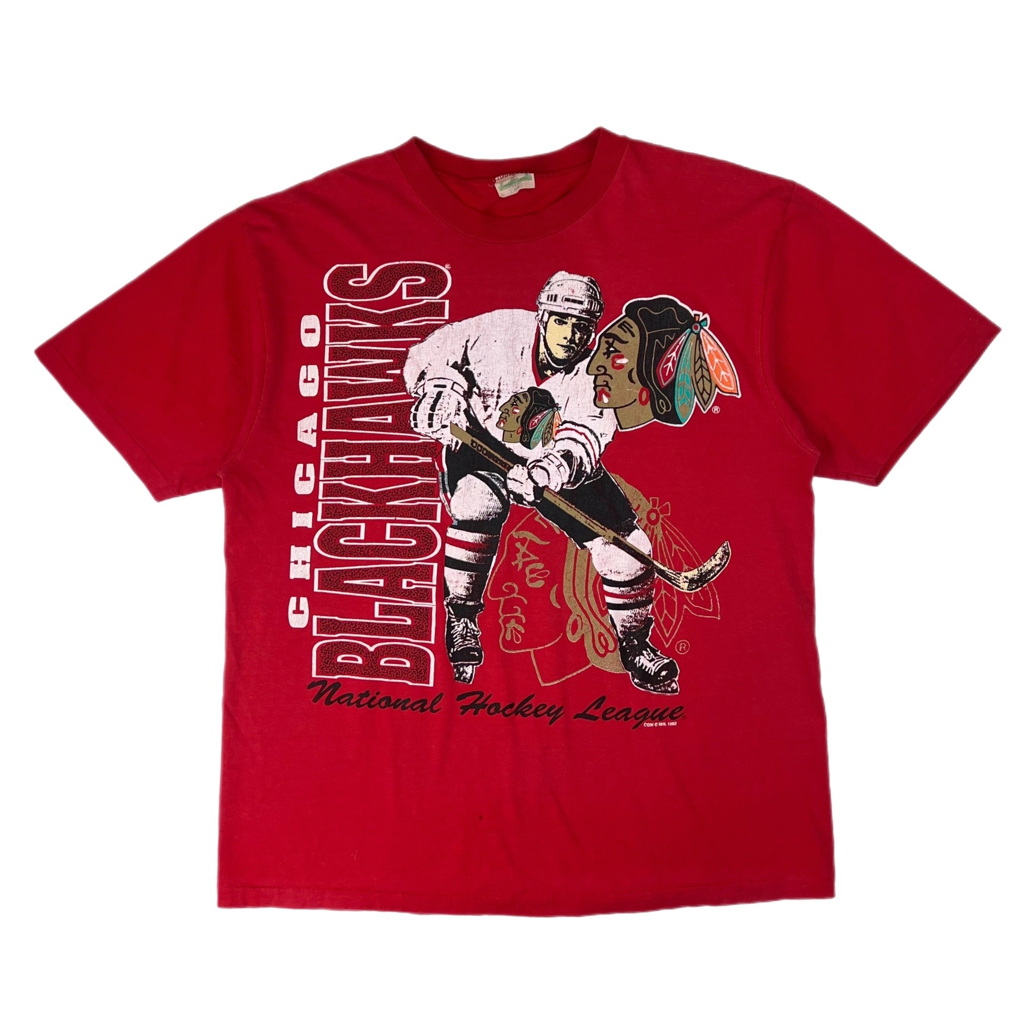 1992 Chicago Blackhawks Vintage Shirt - Hockey Team Red Shirt