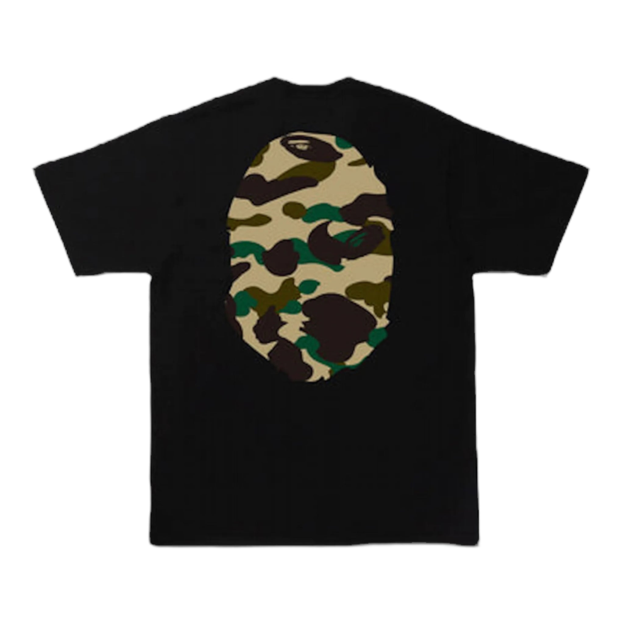 Bape 1st Camo Big Ape Head Tee Black Yellow