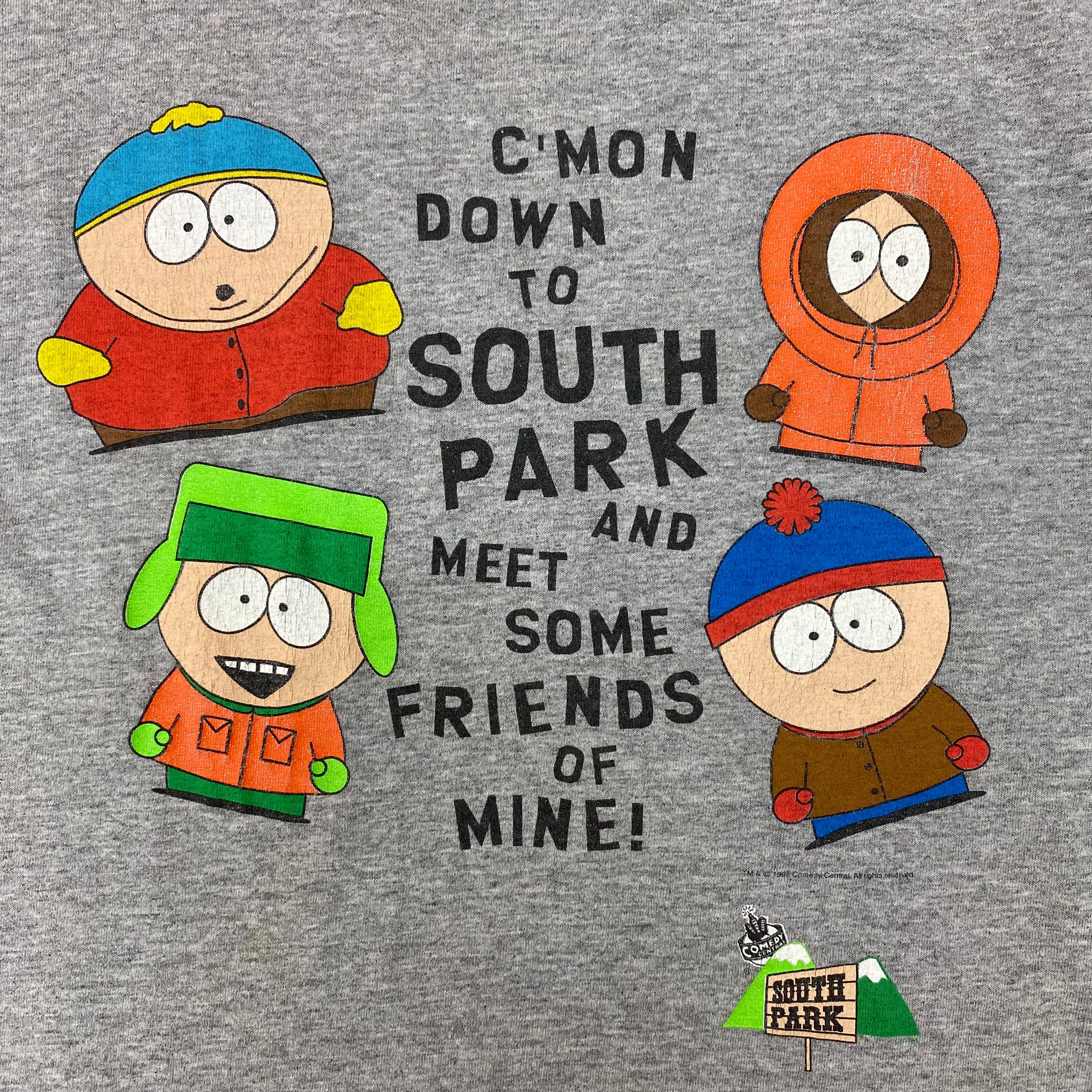 1998 South Park Intro Tee Grey