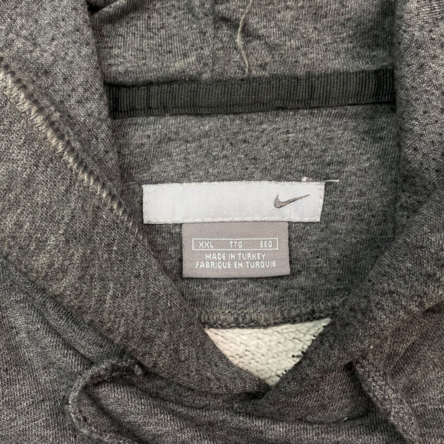 Vintage Nike Mini Side Swoosh Hoodie Charcoal Grey