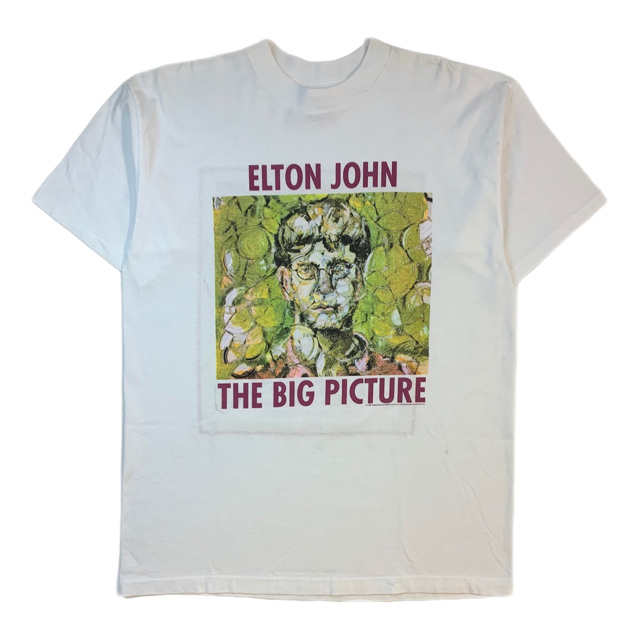 1997 Elton John The Big Picture Tee White