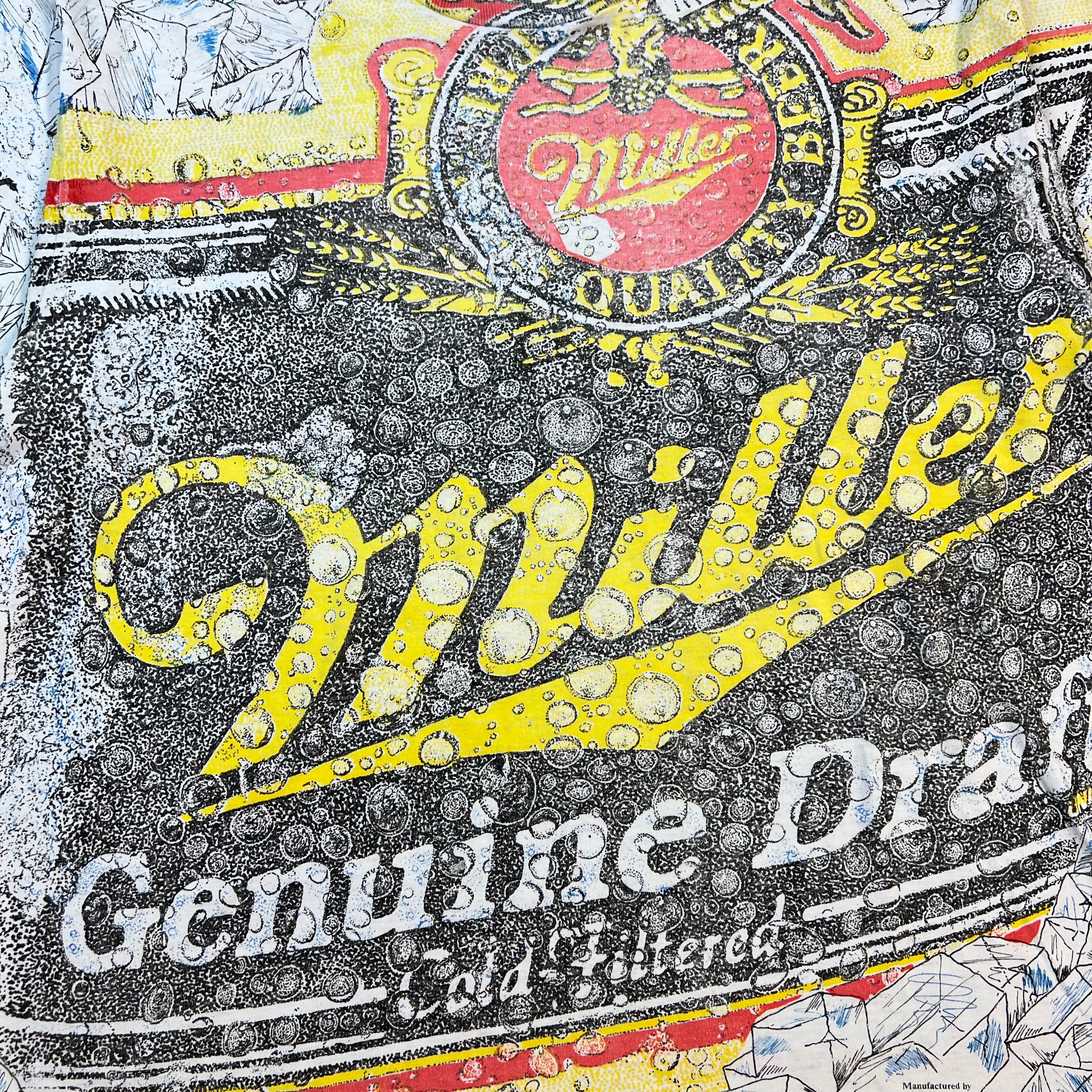 Vintage Miller Beer All Over Print Tee