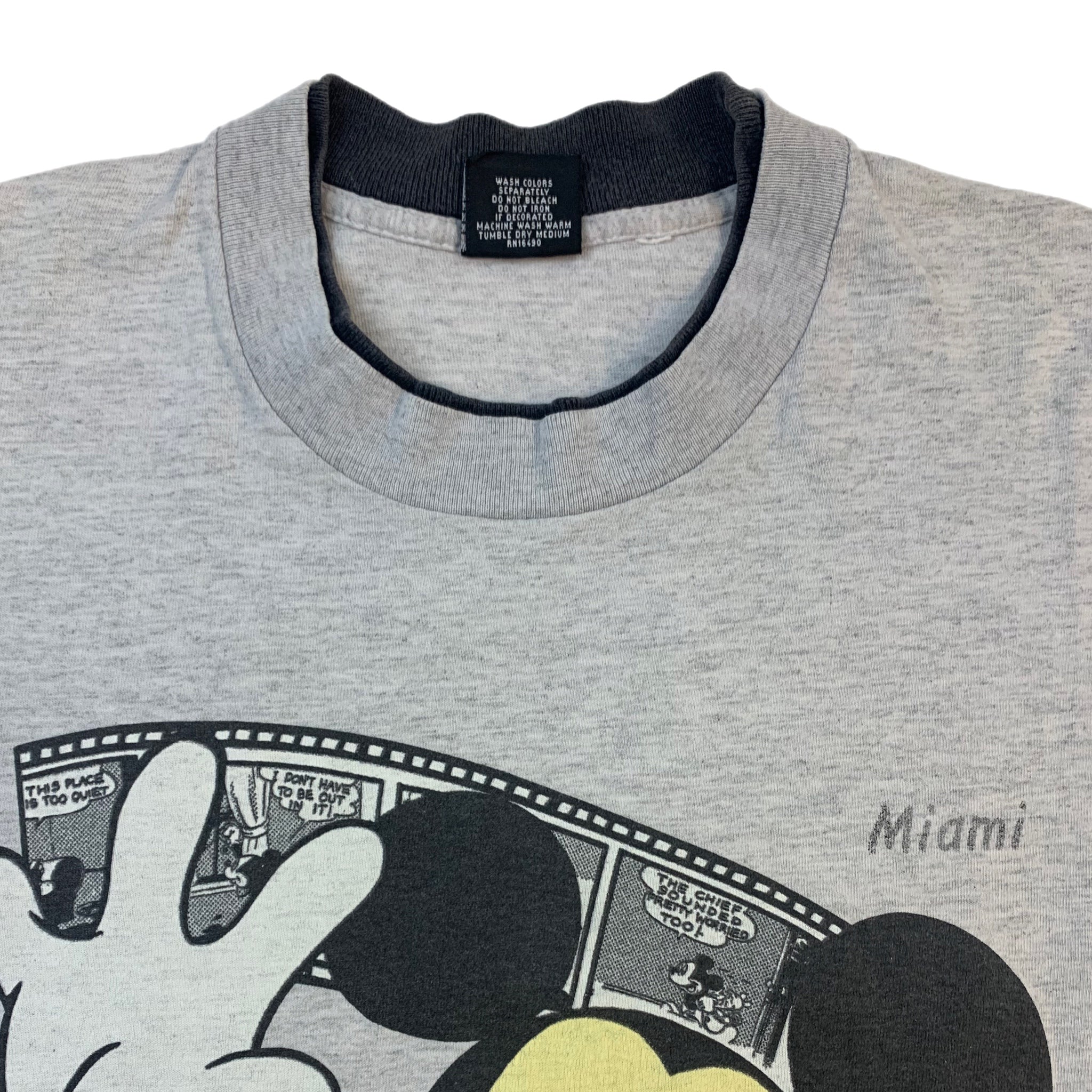 Vintage Mickey Mouse Miami Tee Grey