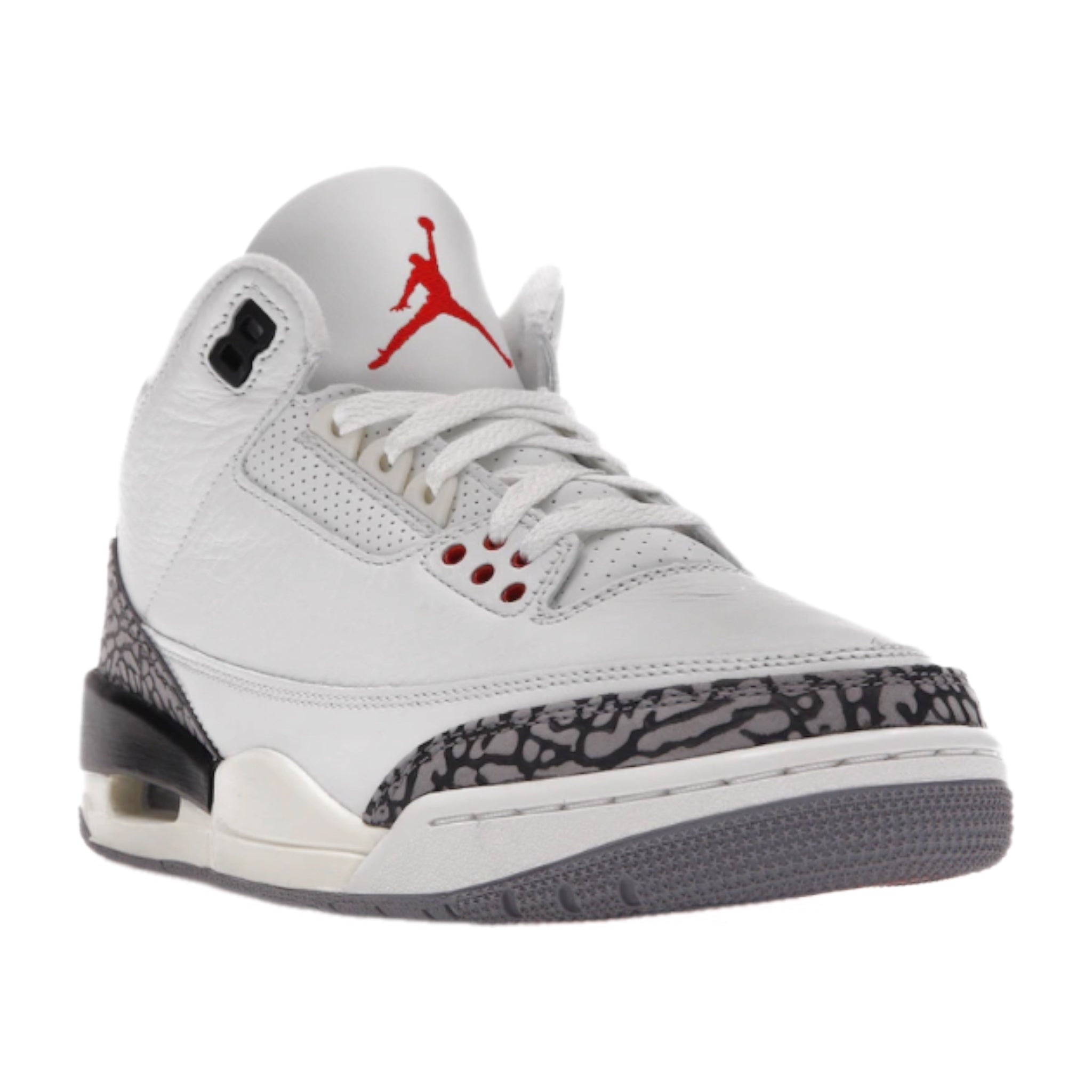 Jordan 3 white on sale grey